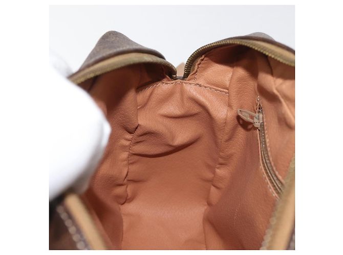 Céline CELINE Macadam Canvas Schultertasche PVC Leder Braun Gold Authentisch am11493A Golden - Ansicht 20