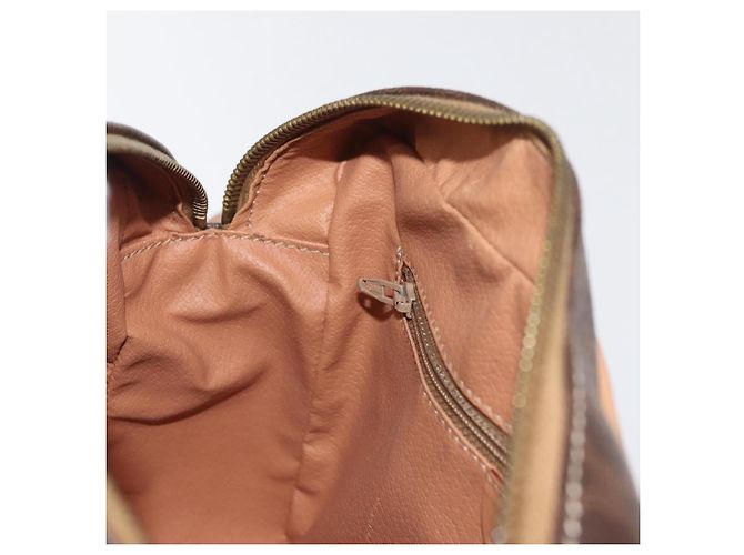 Céline CELINE Macadam Canvas Schultertasche PVC Leder Braun Gold Authentisch am11493A Golden - Ansicht 21
