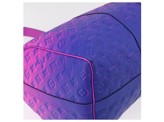 LOUIS VUITTON Taurillon Illusion Keepall Bandouliere 50 M59713 LV Auth 167272SM Rosa Monogramma - vista 10