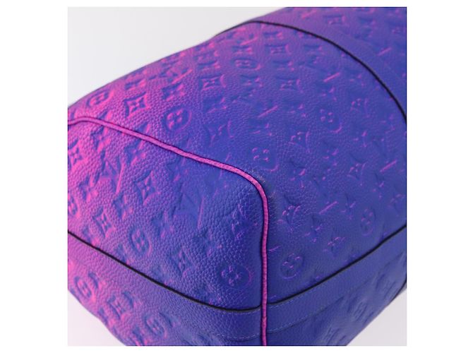 LOUIS VUITTON Taurillon Illusion Keepall Bandouliere 50 M59713 LV Auth 167272SM Rosa Monogramma - vista 16