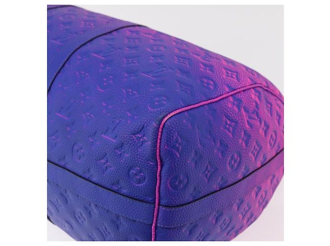 LOUIS VUITTON Taurillon Illusion Keepall Bandouliere 50 M59713 LV Auth 167272SM Rosa Monogramma - vista 17