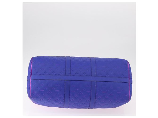 LOUIS VUITTON Taurillon Illusion Keepall Bandouliere 50 M59713 LV Auth 167272SM Rosa Monogramma - vista 5