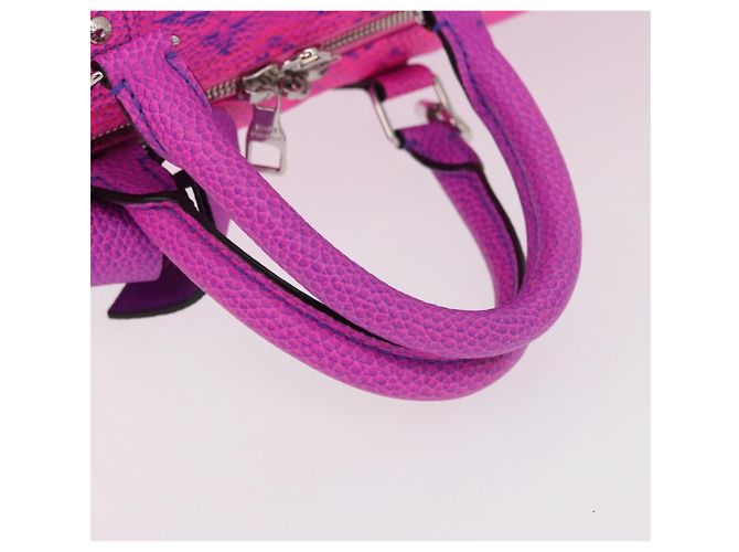 LOUIS VUITTON Taurillon Illusion Keepall Bandouliere 50 M59713 LV Auth 167272SM Rosa Monogramma - vista 7