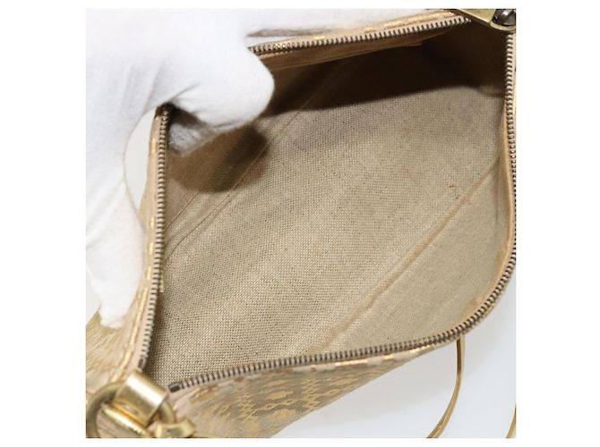 Céline Borsa a tracolla CELINE in scamosciato oro autentica 177291A D'oro - vista 11