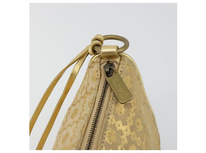 Céline Borsa a tracolla CELINE in scamosciato oro autentica 177291A D'oro - vista 18