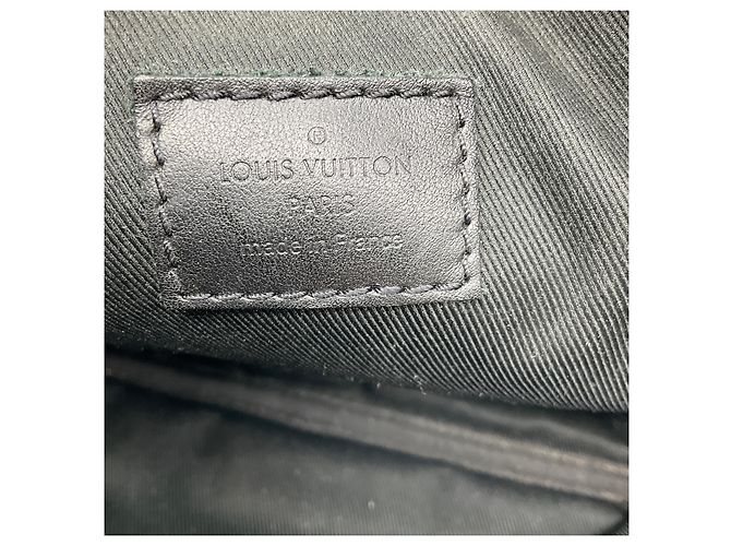 Sac bandoulière Scott en toile enduite Damier Graphite / Noir et cuir Louis Vuitton avec pochette - vue 7