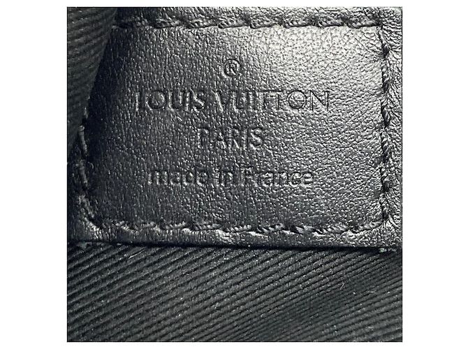 Sac bandoulière Scott en toile enduite Damier Graphite / Noir et cuir Louis Vuitton avec pochette - vue 8