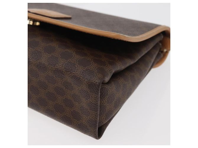 Céline CELINE Macadam Canvas Schultertasche PVC Leder Braun Gold Authentisch am11484A Golden - vista 15
