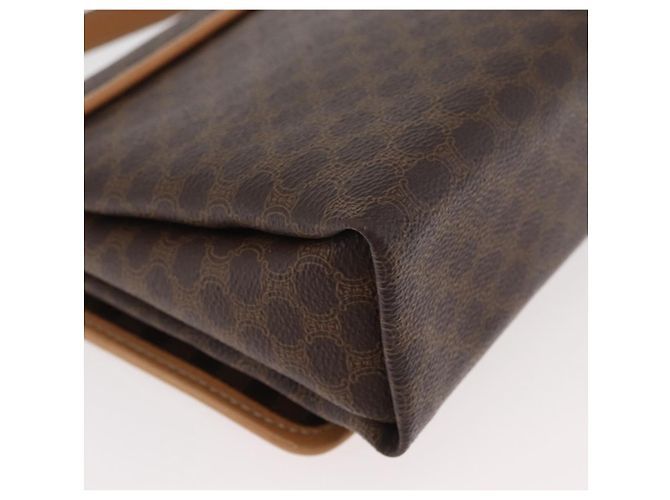 Céline CELINE Macadam Canvas Schultertasche PVC Leder Braun Gold Authentisch am11484A Golden - vista 16
