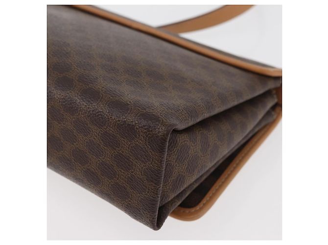 Céline CELINE Macadam Canvas Schultertasche PVC Leder Braun Gold Authentisch am11484A Golden - vista 17