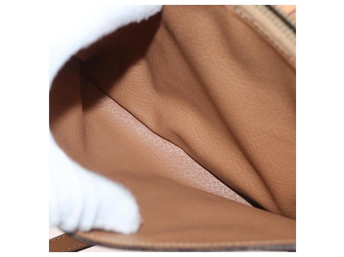 Céline CELINE Macadam Canvas Schultertasche PVC Leder Braun Gold Authentisch am11484A Golden - vista 23