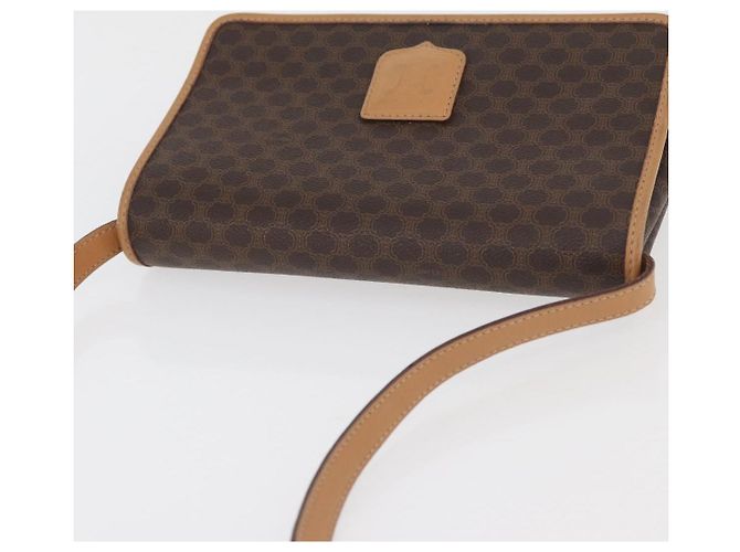 Céline CELINE Macadam Canvas Schultertasche PVC Leder Braun Gold Authentisch am11484A Golden - vista 6