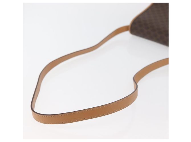 Céline CELINE Macadam Canvas Schultertasche PVC Leder Braun Gold Authentisch am11484A Golden - vista 7