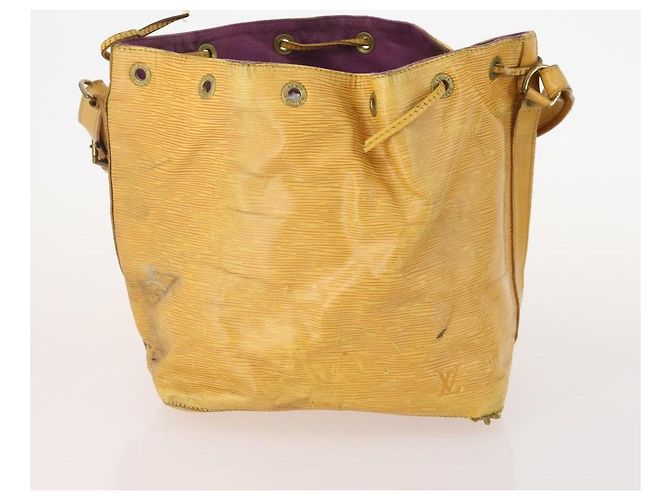 LOUIS VUITTON Borsa a Spalla Epi 3 Set Giallo Nero Marrone LV Auth 175673 - vista 2