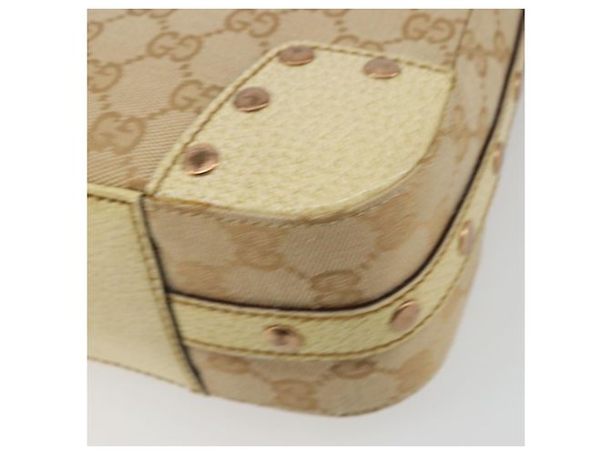 Borsa a Spalla GUCCI GG Canvas Beige Oro Auth 177967A D'oro - vista 15