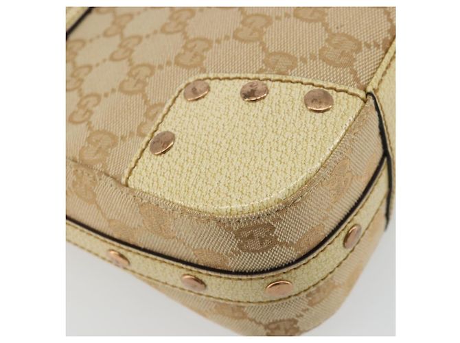 Borsa a Spalla GUCCI GG Canvas Beige Oro Auth 177967A D'oro - vista 16