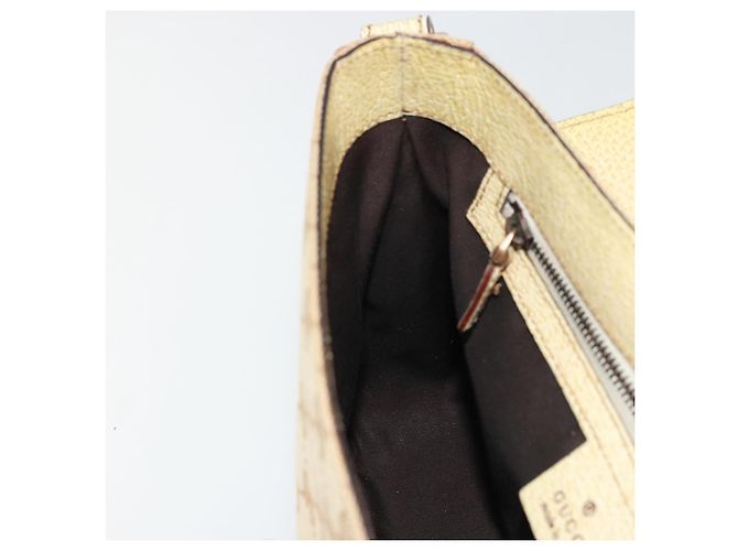Borsa a Spalla GUCCI GG Canvas Beige Oro Auth 177967A D'oro - vista 20