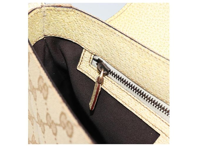 Borsa a Spalla GUCCI GG Canvas Beige Oro Auth 177967A D'oro - vista 21