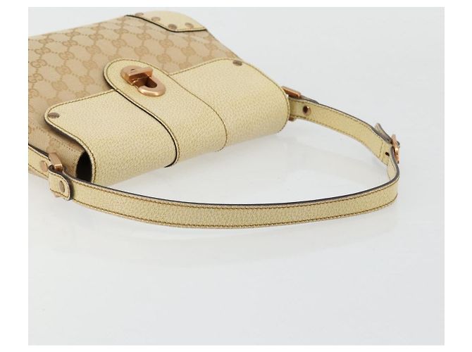 Borsa a Spalla GUCCI GG Canvas Beige Oro Auth 177967A D'oro - vista 7