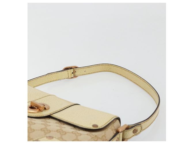Borsa a Spalla GUCCI GG Canvas Beige Oro Auth 177967A D'oro - vista 8