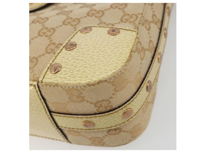 Borsa a Spalla GUCCI GG Canvas Beige Oro Auth 177967A D'oro - vista 9