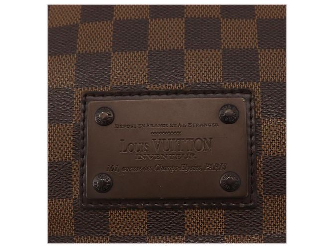 LOUIS VUITTON Borsa a Spalla Damier Ebene Brooklyn PM N51210 LV Auth bs35054 - vista 17