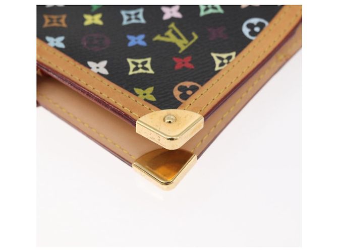 LOUIS VUITTON Monogram Multicolor Agenda PM Day Cover Black R20895 Auth bs35086A Nero - vista 15