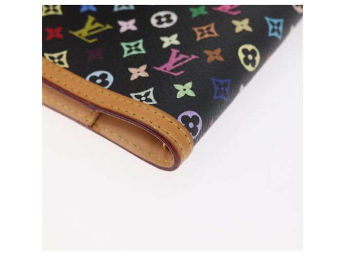 LOUIS VUITTON Monogram Multicolor Agenda PM Day Cover Black R20895 Auth bs35086A Nero - vista 16