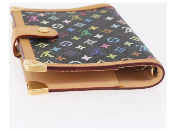 LOUIS VUITTON Monogram Multicolor Agenda PM Day Cover Black R20895 Auth bs35086A Nero - vista 5