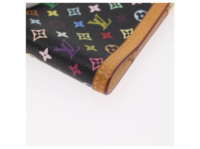 LOUIS VUITTON Monogram Multicolor Agenda PM Day Cover Black R20895 Auth bs35086A Nero - vista 7