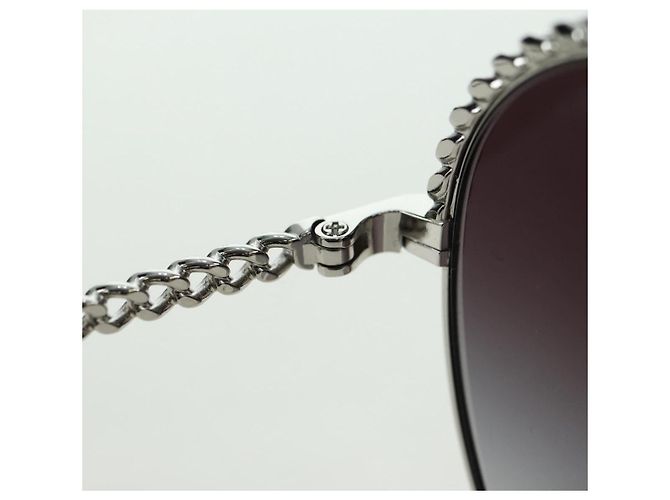 CHANEL Sonnenbrille Metall Silberton 4242 CC Auth 177100V - Ansicht 25