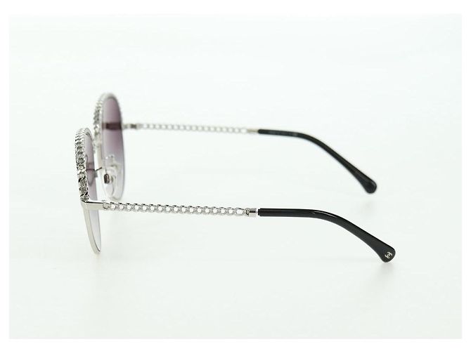 CHANEL Sonnenbrille Metall Silberton 4242 CC Auth 177100V - Ansicht 3