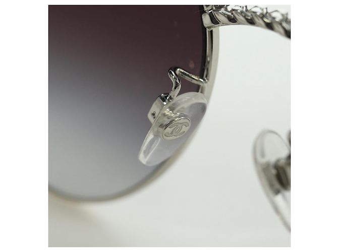 CHANEL Sonnenbrille Metall Silberton 4242 CC Auth 177100V - Ansicht 9
