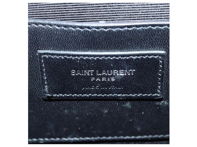 Bolso de Hombro con Cadena SAINT LAURENT de Cuero Rosa Plata 175043SAM - vista 10