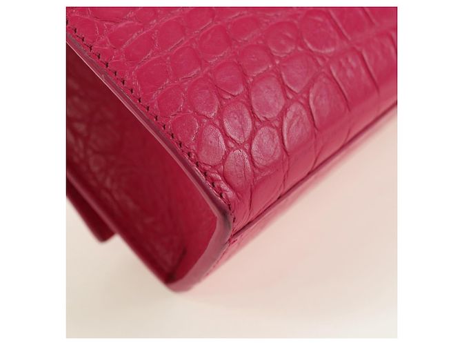 Bolso de Hombro con Cadena SAINT LAURENT de Cuero Rosa Plata 175043SAM - vista 16
