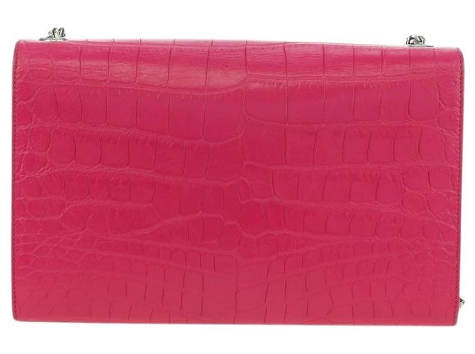 Bolso de Hombro con Cadena SAINT LAURENT de Cuero Rosa Plata 175043SAM - vista 2