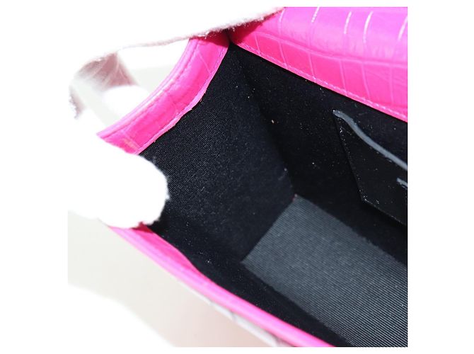 Bolso de Hombro con Cadena SAINT LAURENT de Cuero Rosa Plata 175043SAM - vista 22