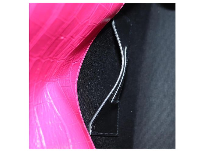 Bolso de Hombro con Cadena SAINT LAURENT de Cuero Rosa Plata 175043SAM - vista 23
