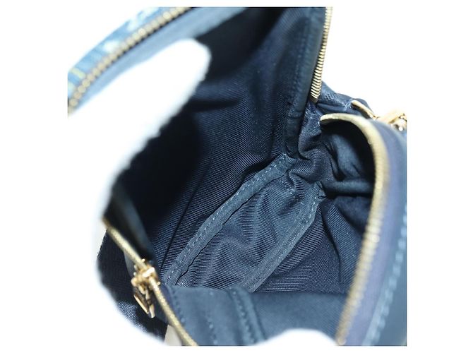 Bolso de Doble Teléfono Louis Vuitton Denim LVxNIGO Blue M81060 Auth 170550SM Azul - vista 11