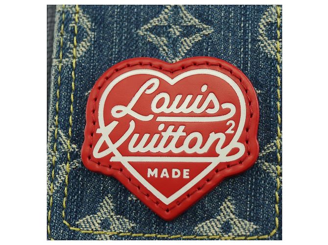 Bolso de Doble Teléfono Louis Vuitton Denim LVxNIGO Blue M81060 Auth 170550SM Azul - vista 17