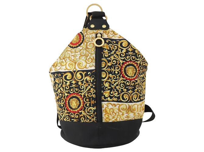VERSACE Schultertasche Canvas Multicolor Gold Authentisch BA12046A Mehrfarben Golden - Ansicht 13