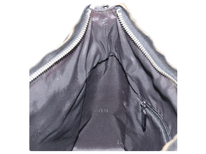 Borsa a Spalla GUCCI Nylon Nero Argento 001 3766 Auth ep14364 - vista 20