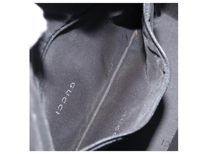 Borsa a Spalla GUCCI Nylon Nero Argento 001 3766 Auth ep14364 - vista 22