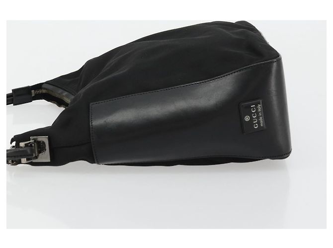 Borsa a Spalla GUCCI Nylon Nero Argento 001 3766 Auth ep14364 - vista 4