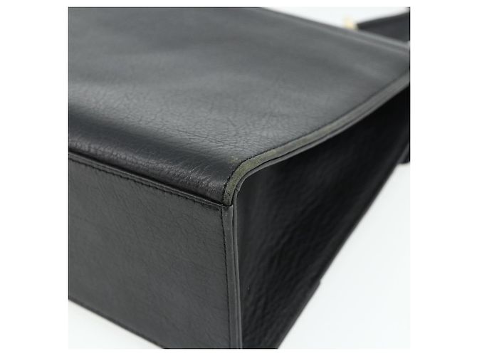 SAINT LAURENT Sac à main en cuir noir or Auth 177280A Doré - vue 15