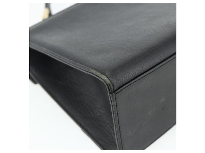 SAINT LAURENT Sac à main en cuir noir or Auth 177280A Doré - vue 16