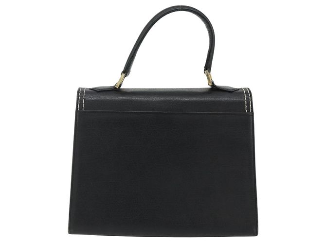 SAINT LAURENT Sac à main en cuir noir or Auth 177280A Doré - vue 2