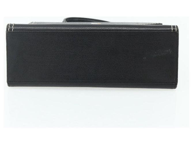 SAINT LAURENT Sac à main en cuir noir or Auth 177280A Doré - vue 5