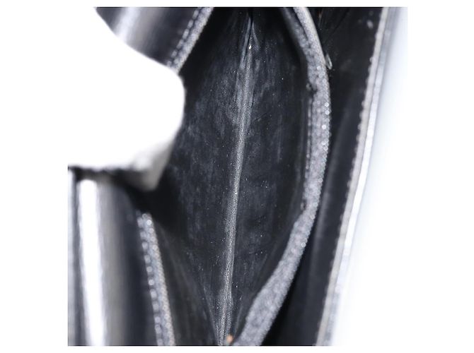 Sac à bandoulière Christian Dior en cuir noir et or Auth 177312 Doré - vue 12