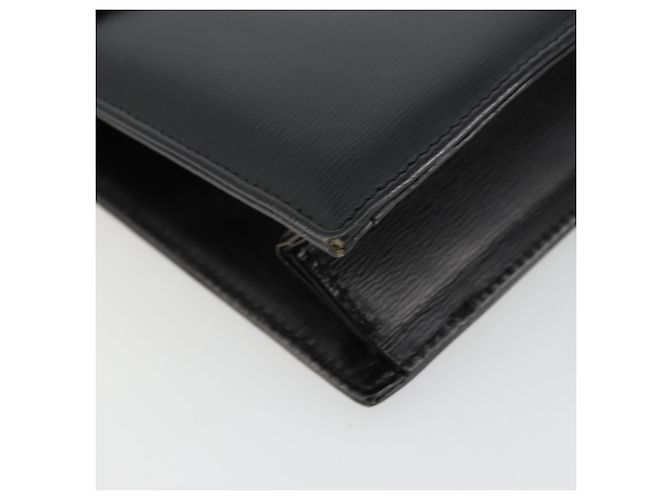 Sac à bandoulière Christian Dior en cuir noir et or Auth 177312 Doré - vue 15